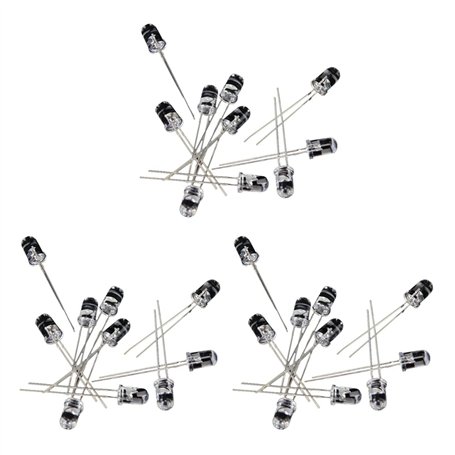 Kznifmk 30Pcs 5mm IR LED Infrarouge Light Emitting Diode