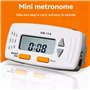 Ohulelks Métronome Électronique Mini EM-11 avec Fonction D'Horloge, à Pincer sur la Guitare, pour Guitaristes, Accessoire de Gui