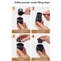 Luobannm Machine à Portable Rechargeable par USB avec Mousseur à Lait pour Voyages, Camping, Caravaning, Randonnées ou Bureau.