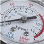 Kznifmk 3X Manometre A Air de Comparateur de Cadran Rond 0-180 Psi 13mm 1 / 4BSP Diametre, Noir