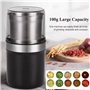 Moulin À Épices Électrique 200W – Mixeur en Acier Inoxydable Compact Et Portable avec Broyage À 360° Et Capacité De 200g – pour 