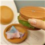 Suoumwa Ensemble de sous-Verres en Bois avec Plateau pour Tasses en Forme de Burger pour Snacks