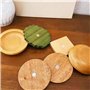 Suoumwa Ensemble de sous-Verres en Bois avec Plateau pour Tasses en Forme de Burger pour Snacks
