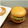 Suoumwa Ensemble de sous-Verres en Bois avec Plateau pour Tasses en Forme de Burger pour Snacks