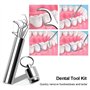 Fozriybefy Kit de Cure-Dents en Métal pour la Soie Dentaire, Ensemble de Cure-Dents Portable pour Nettoyer Les Dents, Outils de 