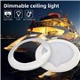 Yominerr Plafonnier LED Dimmable pour Bateau avec Interrupteur Tactile et Lampe de Plafond Intérieure à Intensité Réglable 9-30V