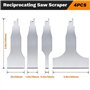 Qusedwey Lame de Grattoir pour Scie Alternative 4 PièCes, Lames Recipro Tools Comme Accessoires de Fixation et Adaptateur pour S