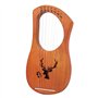 Carlgelrag 7 Cordes Lyre Harpe Instrument à Cordes en Bois avec Sac de Transport de Cordes SuppléMentaires et Accessoires Style 