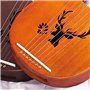 Carlgelrag 7 Cordes Lyre Harpe Instrument à Cordes en Bois avec Sac de Transport de Cordes SuppléMentaires et Accessoires Style 