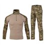 Ketamyy Hommes Tactique Uniforme Ensemble Militaire Camouflage Manches Longues Airsoft T Shirt + Treillis Armée Pantalon Chasse
