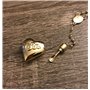LDR Lana Rey Collier avec pendentif en forme de cœur serpent et cuillère 50 cm Plaqué or, One Size, Plaqué or, Pas de gemme