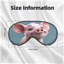 Masque pour les yeux avec imprimé de cochon de dessin animé, doux et respirant, adapté pour la sieste, les voyages et la nuit de