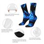 TYANG Chaussettes imprimées en 3D pour homme, motif flamme indigo, cadeaux d'anniversaire amusants pour père, adolescents, garço