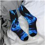 TYANG Chaussettes imprimées en 3D pour homme, motif flamme indigo, cadeaux d'anniversaire amusants pour père, adolescents, garço