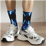 TYANG Chaussettes imprimées en 3D pour homme, motif flamme indigo, cadeaux d'anniversaire amusants pour père, adolescents, garço