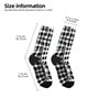 TYANG Chaussettes à carreaux noirs et blancs imprimés 3D pour hommes, cadeaux d'anniversaire amusants pour père, adolescents, ga