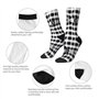 TYANG Chaussettes à carreaux noirs et blancs imprimés 3D pour hommes, cadeaux d'anniversaire amusants pour père, adolescents, ga
