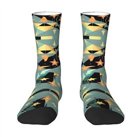 TYANG Chaussettes imprimées 3D rétro pour homme