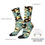 TYANG Chaussettes imprimées 3D rétro pour homme, motif étoiles atomiques, cadeaux d'anniversaire amusants pour père, adolescents