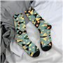 TYANG Chaussettes imprimées 3D rétro pour homme, motif étoiles atomiques, cadeaux d'anniversaire amusants pour père, adolescents