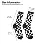 TYANG Chaussettes à carreaux noirs et blancs imprimés 3D pour hommes, cadeaux d'anniversaire amusants pour père, adolescents, ga