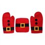 BYFRI 3pcs / Set Gants de Cuisine maniques de Noël résistant à la Chaleur du Four Mitts épais Cuisson Isolation Tapis de Cuisine
