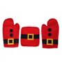 BYFRI 3pcs / Set Gants de Cuisine maniques de Noël résistant à la Chaleur du Four Mitts épais Cuisson Isolation Tapis de Cuisine