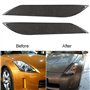 XEBRAD 2 pièces garniture de couverture de paupière de sourcil de phare de voiture en Fiber de carbone, for NISSAN 350Z tous les