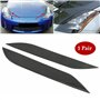 XEBRAD 2 pièces garniture de couverture de paupière de sourcil de phare de voiture en Fiber de carbone, for NISSAN 350Z tous les