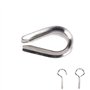 2 Pièces Tendeur Inox, Serre Cable Inox kit Acier Inoxydable Crochet de Verrouillage de Tension pour Serrer la Corde Tendue et R