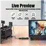 Yesimola Adaptateur HDMI Cartes de Capture Audio Vidéo Noir, Plug & Play Capture 4K Adaptateur USB HDMI Carte Portable pour Stre
