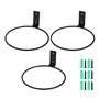 Lot de 3 Supports muraux pour Pot de Fleurs en Fer pour intérieur