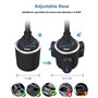 Support Tablette Voiture Porte Gobelet à Col de Cygne, Oilcan Porte Tablet Porte Gobelet avec Bras Long Flexible pour iPad Pro A