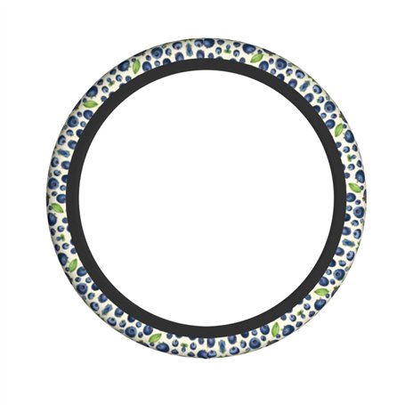 Blueberry Pattern01 Housse de volant élastique en tissu convient à la plupart des véhicules