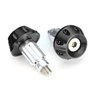 NICOLIE 7/8inch 22mm Universal Moto Guidon Poignées à la Main Bar Embouts Bouchons Slider-Noir