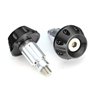 NICOLIE 7/8inch 22mm Universal Moto Guidon Poignées à la Main Bar Embouts Bouchons Slider-Noir