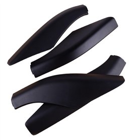 Vuzmode Beler 4 pièces coque de couverture d'extrémité de rail de porte-bagages de toit de voiture en plastique noir