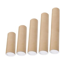RUEHALF Lot de 10 tubes longs en carton for envoi postal