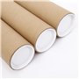 RUEHALF Lot de 10 tubes longs en carton for envoi postal, avec bouchons, for le rangement et l'emballage des documents, des affi