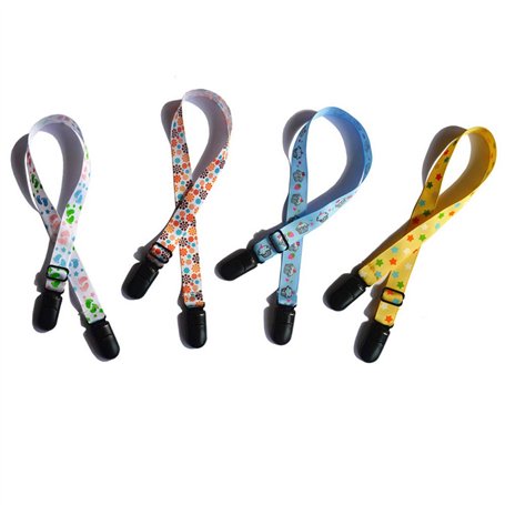 4 Pièces Clips de Serviette de Bavoir Réglables Clips de Fixation de Serviettes Colorés Pince à Bavettes Porte-serviettes Flexib