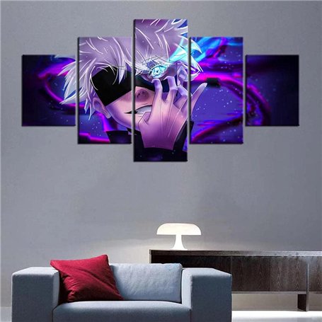 Wondbeau Impression sur Toile Cinq Tableaux Consécutifs Décoration De Maison Moderne Peinture 5 Panneaux Abstraits Modulaire Pos