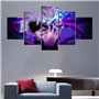 Wondbeau Impression sur Toile Cinq Tableaux Consécutifs Décoration De Maison Moderne Peinture 5 Panneaux Abstraits Modulaire Pos