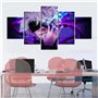 Wondbeau Impression sur Toile Cinq Tableaux Consécutifs Décoration De Maison Moderne Peinture 5 Panneaux Abstraits Modulaire Pos