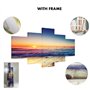 Wondbeau Impression sur Toile Cinq Tableaux Consécutifs Décoration De Maison Moderne Peinture 5 Panneaux Abstraits Modulaire Pos