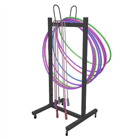 ZIMGOD Support Cerceau Hula Hoop Chariot à roulettes pour Cerceaux Suspendus