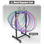 ZIMGOD Support Cerceau Hula Hoop Chariot à roulettes pour Cerceaux Suspendus, Support pour Cordes à Sauter et Cerceaux de Fitnes