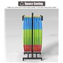 ZIMGOD Support Cerceau Hula Hoop Support Mobile pour Corde à Sauter/Cerceau d'exercice, Présentoir pour Anneaux de Hula Hoop sur
