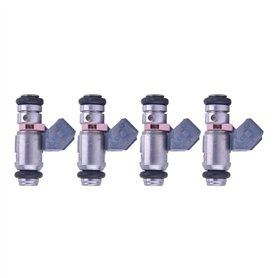 OGHF 4x Injecteur de carburant IWP099 Compatible avec Renault CLIO FASE II 1.2 16 V 02-05 Buse de moteur de voiture Injecteur de