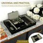 GUIJZSLTRG Plateau de rangement en cuir synthétique pour homme, boîte à bijoux avec 6 compartiments, boîte de rangement de burea