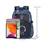 2 Ensembles Sac à Dos école à la Mode Impression Cartable garçons Sport Casual Poitrine Pack Sac à Dos pour Ordinateur Portable 